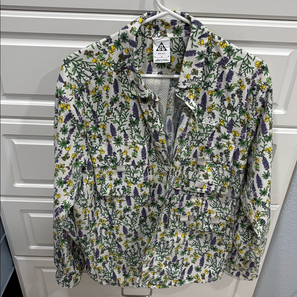 Nike ACG Floral Shirt with Yellow and Purple Accents